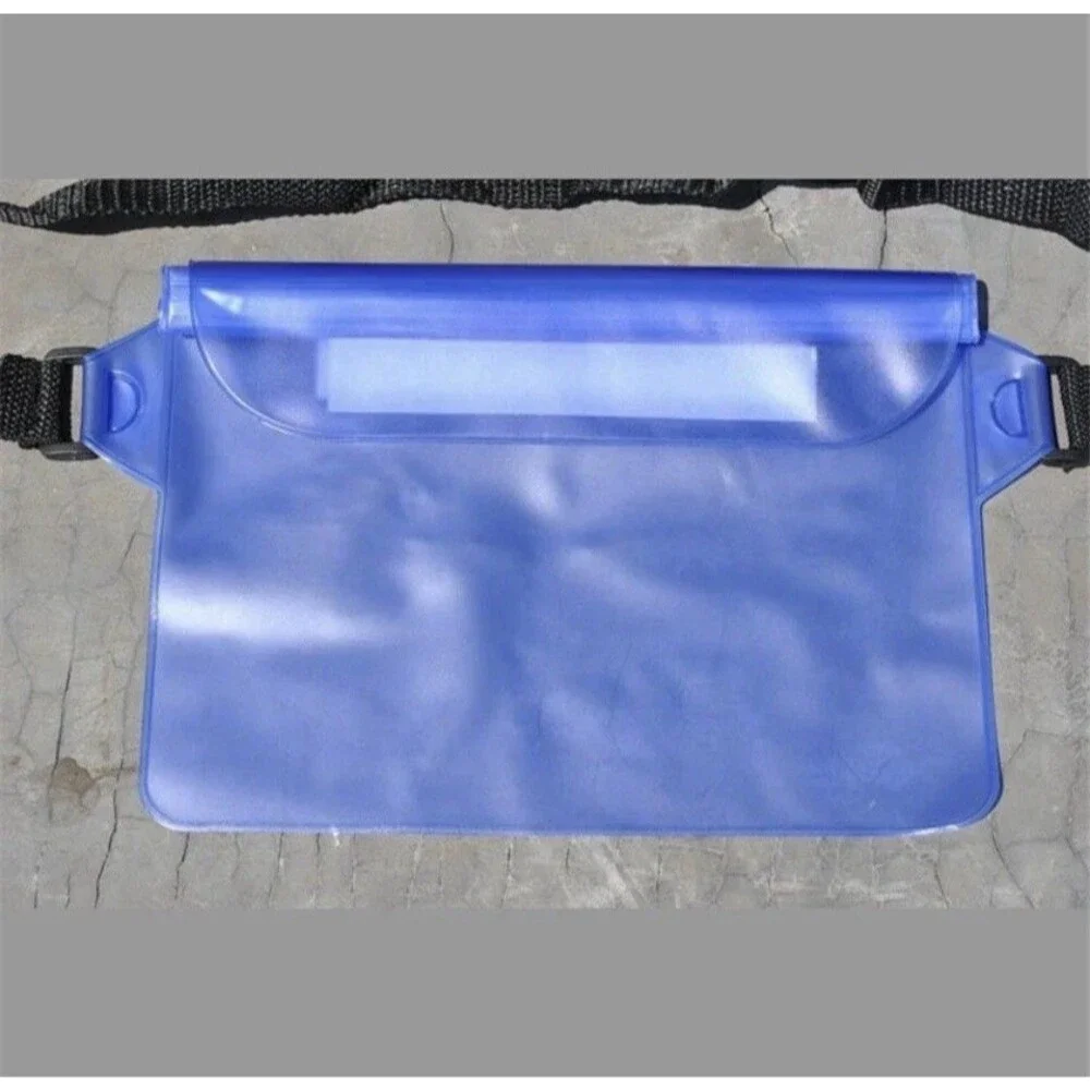 Waterproof Pouch for Phone with Pocket Fanny Pack with Waist Strap Blue